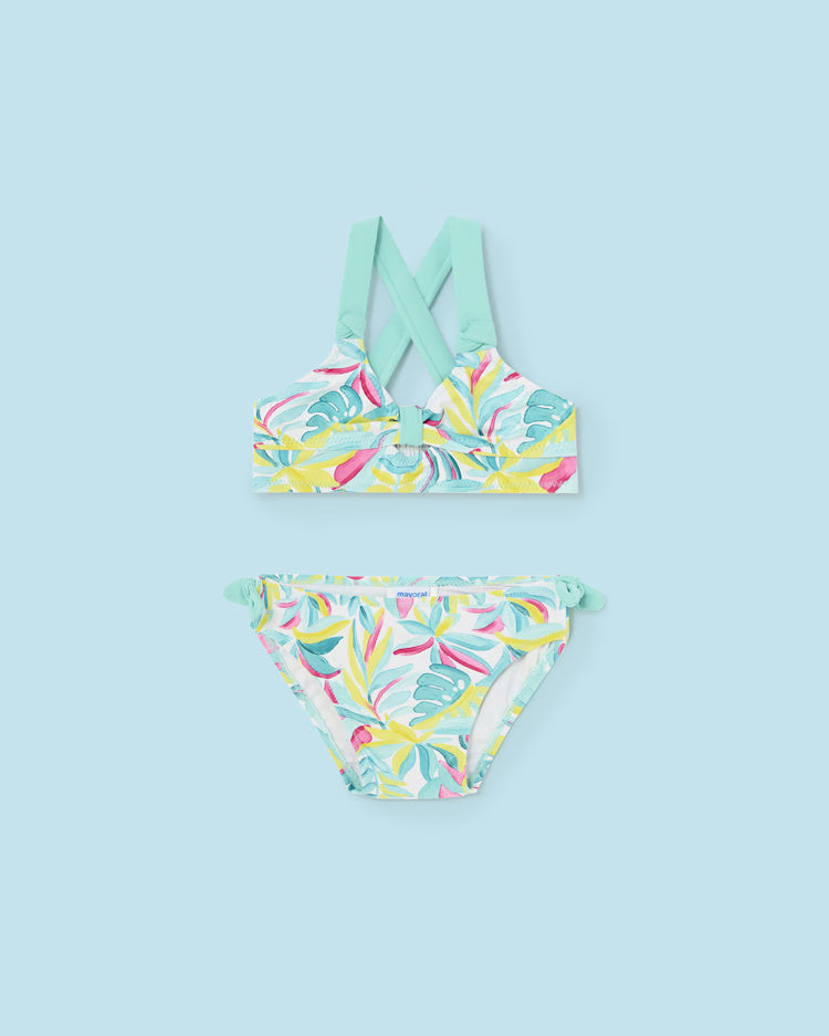 Costume da bagno Bikini neonata Mayoral azzurro floreale Mayoral Azzurro