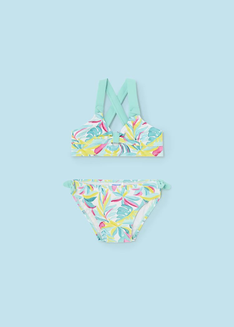 Costume da bagno Bikini neonata Mayoral azzurro floreale Mayoral Azzurro