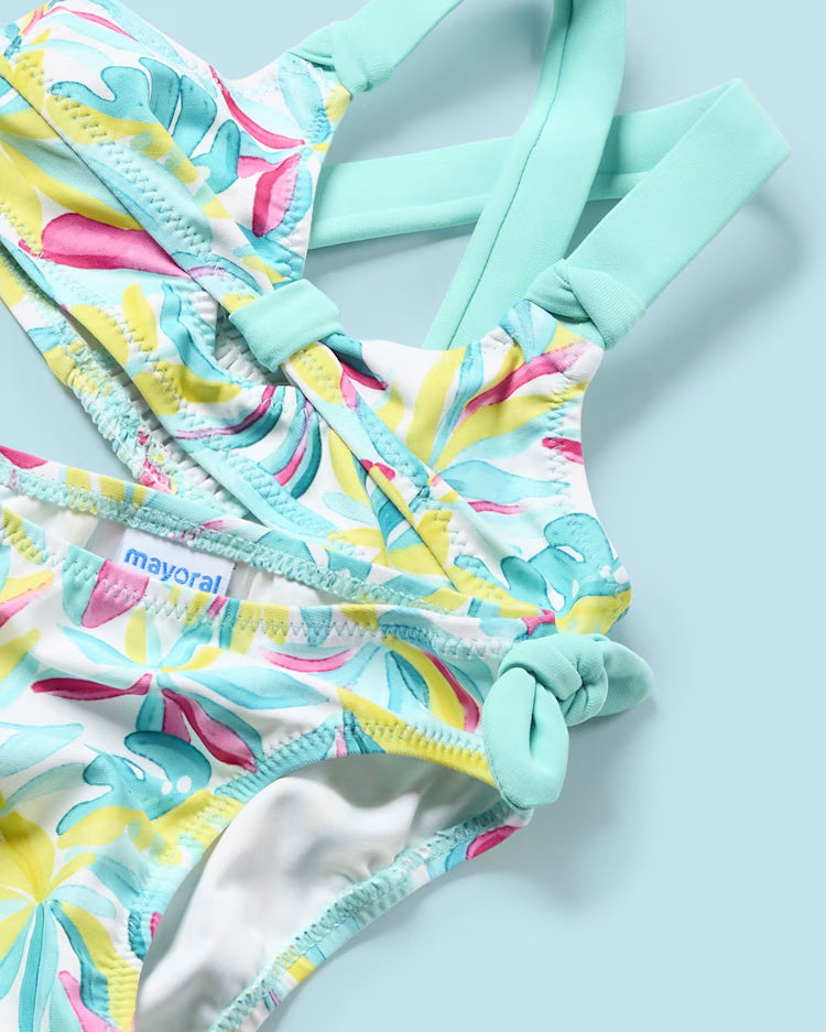 Costume da bagno Bikini neonata Mayoral azzurro floreale Mayoral Azzurro