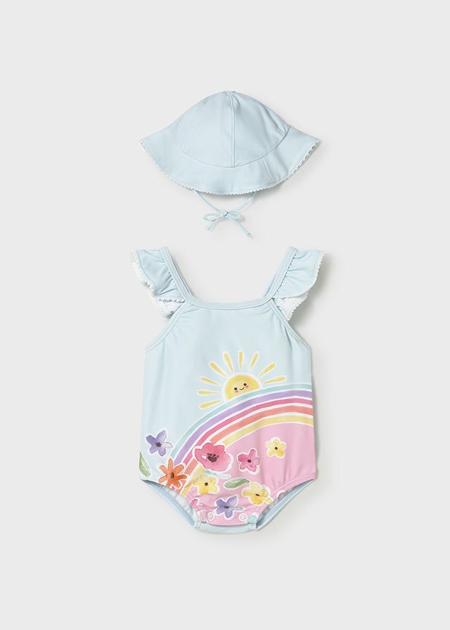 Costume intero neonata Mayoral con cappello protezione solare Mayoral 0-1 Mesi 55cm