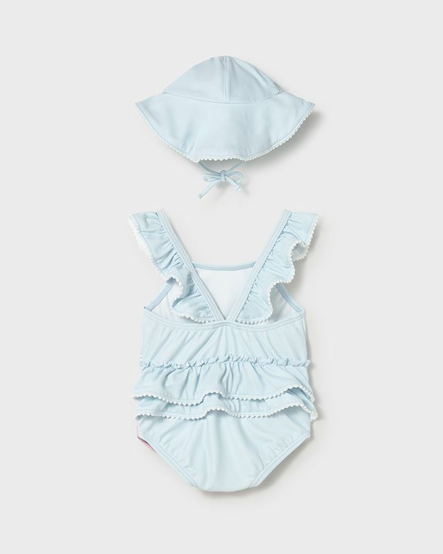 Costume intero neonata Mayoral con cappello protezione solare Mayoral 0-1 Mesi 55cm