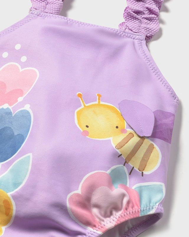 Costume intero neonata lilla con tulipani Mayoral Mayoral 6 Mesi 68cm