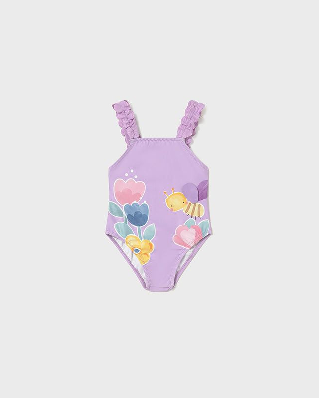 Costume intero neonata lilla con tulipani Mayoral Mayoral 6 Mesi 68cm