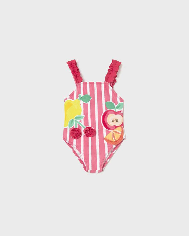 Costume intero neonata Mayoral in rosa ibisco frutta Mayoral 6 Mesi 68cm