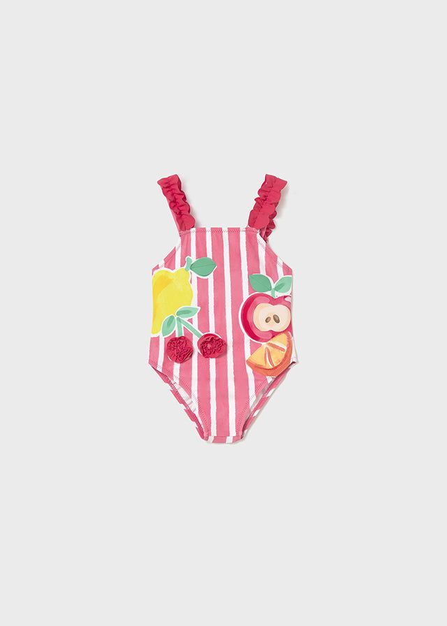 Costume intero neonata Mayoral in rosa ibisco frutta Mayoral 6 Mesi 68cm