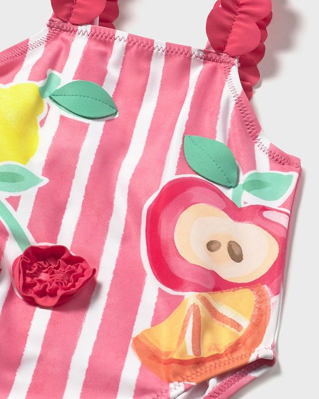 Costume intero neonata Mayoral in rosa ibisco frutta Mayoral 6 Mesi 68cm