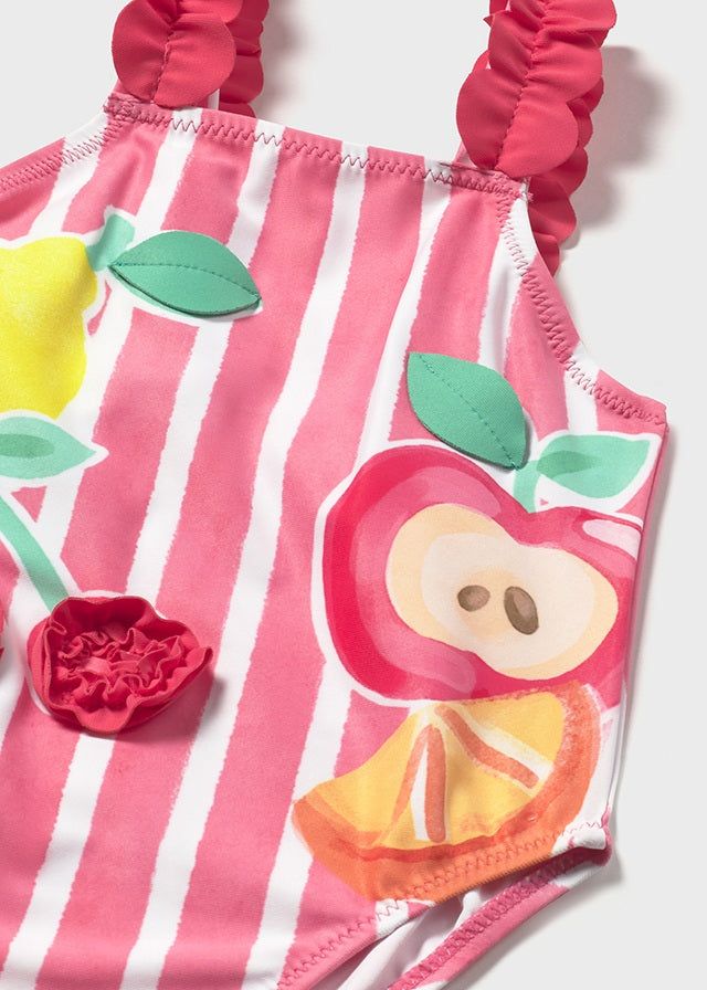 Costume intero neonata Mayoral in rosa ibisco frutta Mayoral 6 Mesi 68cm