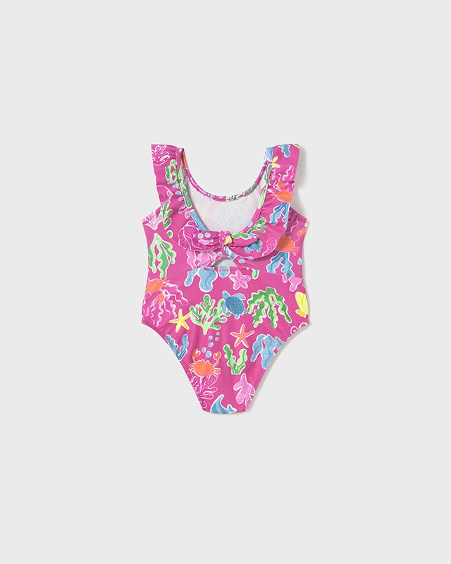 Costume intero stampato neonata Mayoral pesci e coralli fucsia Mayoral Fucsia