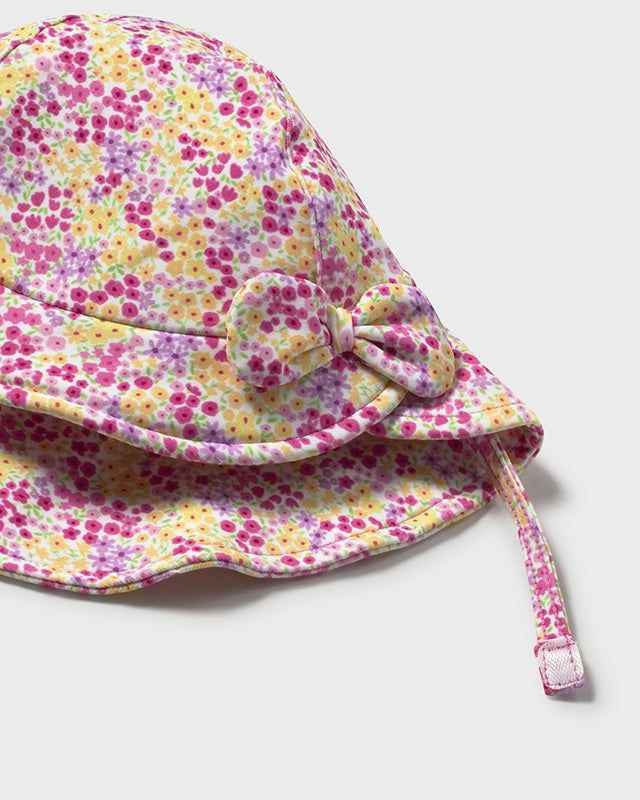 Costume mare intero con cappello protezione solare neonata Mayoral Newborn fantasia multicolor Mayoral 0-1 Mesi 55cm