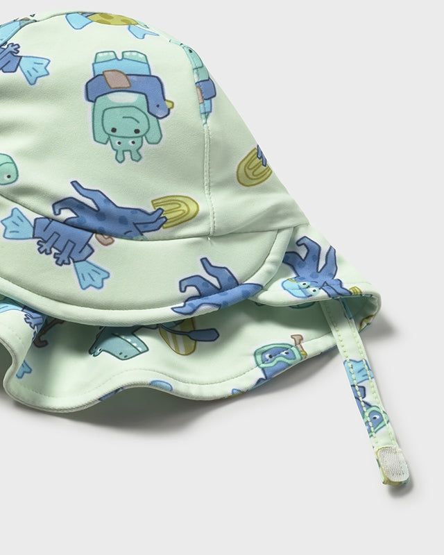 Costume mare intero con cappello protezione solare neonato Mayoral Newborn animali verde Mayoral 0-1 Mesi 55cm