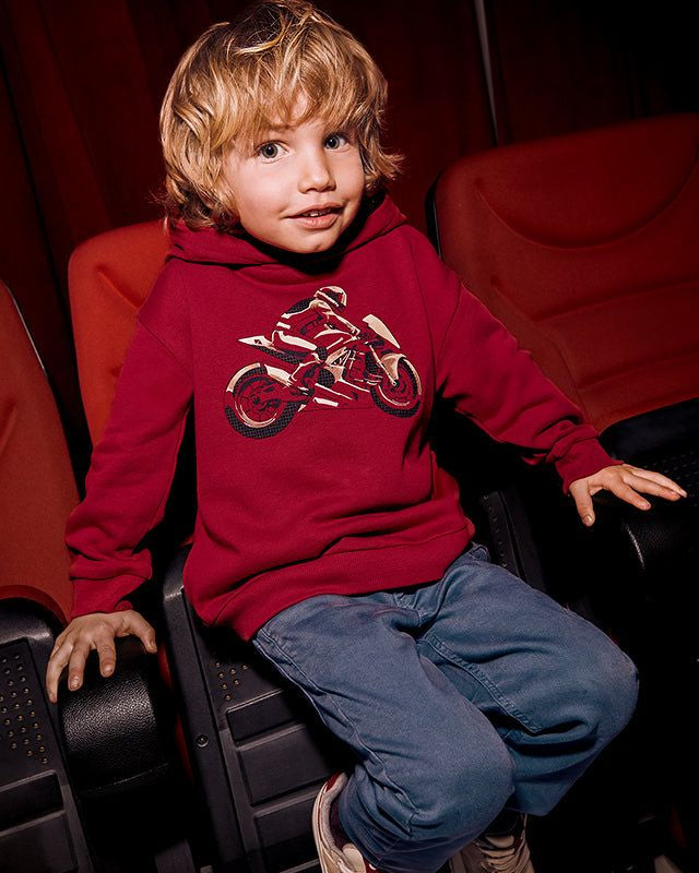 Felpa bambino Mayoral grafica Moto rossa Mayoral 2 Anni 92cm