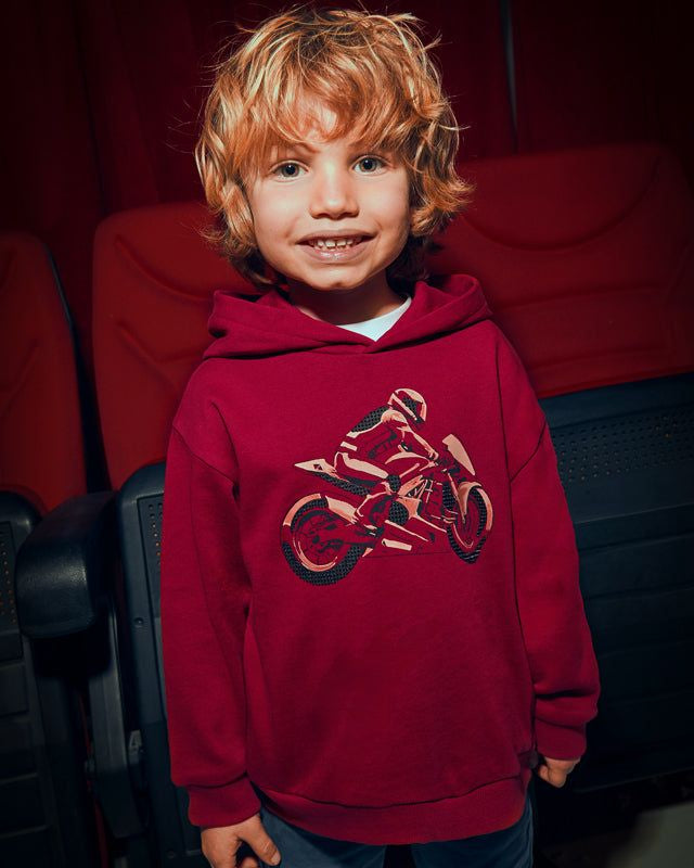 Felpa bambino Mayoral grafica Moto rossa Mayoral 2 Anni 92cm