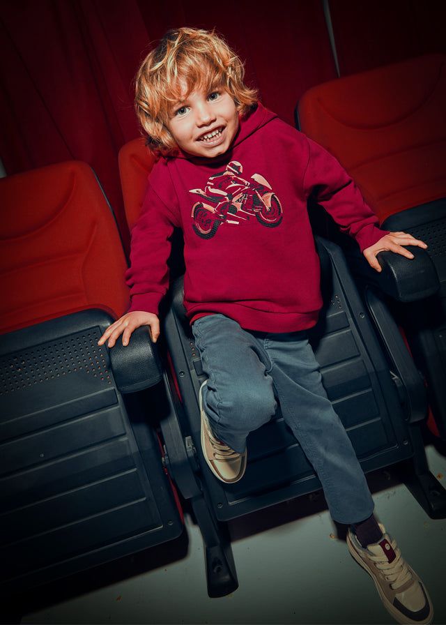 Felpa bambino Mayoral grafica Moto rossa Mayoral 2 Anni 92cm