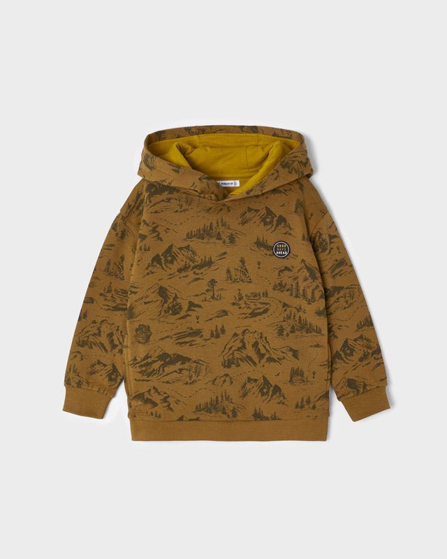 Felpa bambino Mayoral stampa montagne oliva - ErreGiModaBimbo