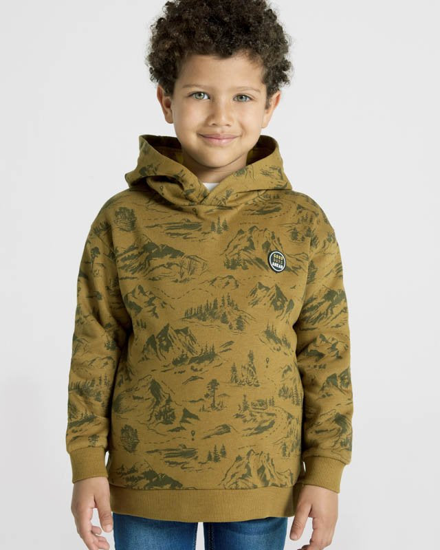 Felpa bambino Mayoral stampa montagne oliva - ErreGiModaBimbo