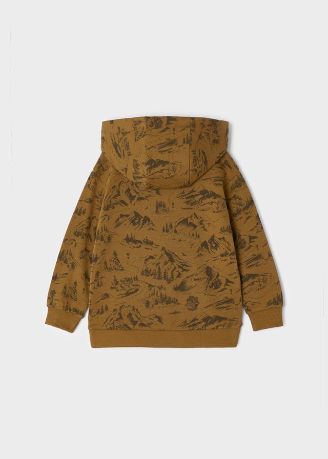 Felpa bambino Mayoral stampa montagne oliva - ErreGiModaBimbo