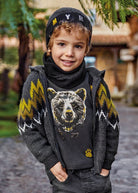 Felpa bambino Mayoral tricot jacquard graffite - ErreGiModaBimbo