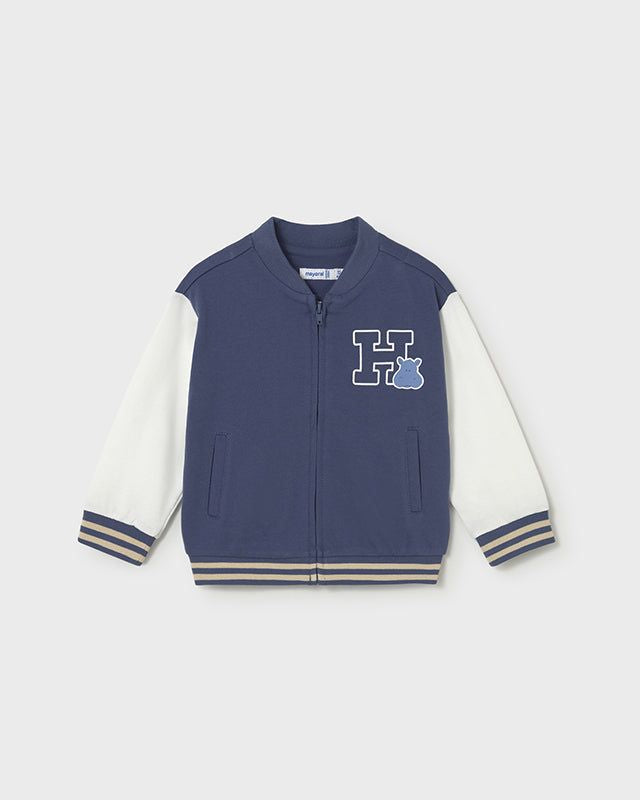 Felpa Bomber Neonata Blu Oceano Mayoral Mayoral 6 Mesi 68cm