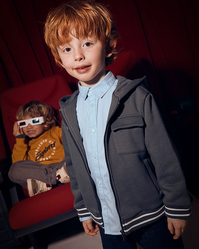 Felpa cerniera bambino Mayoral grigio lavagna Mayoral 2 Anni 92cm