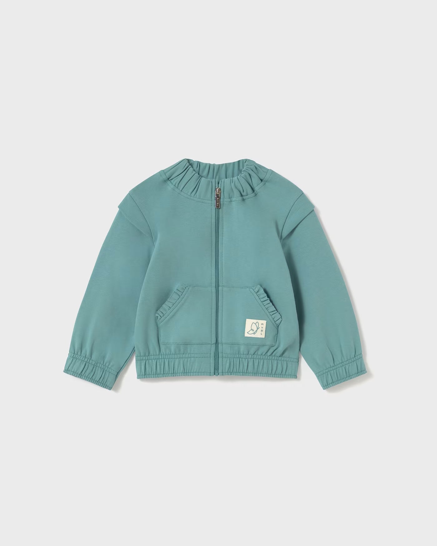 Felpa cerniera cotone garzato neonata Mayoral smeraldo Mayoral 6 Mesi 68cm