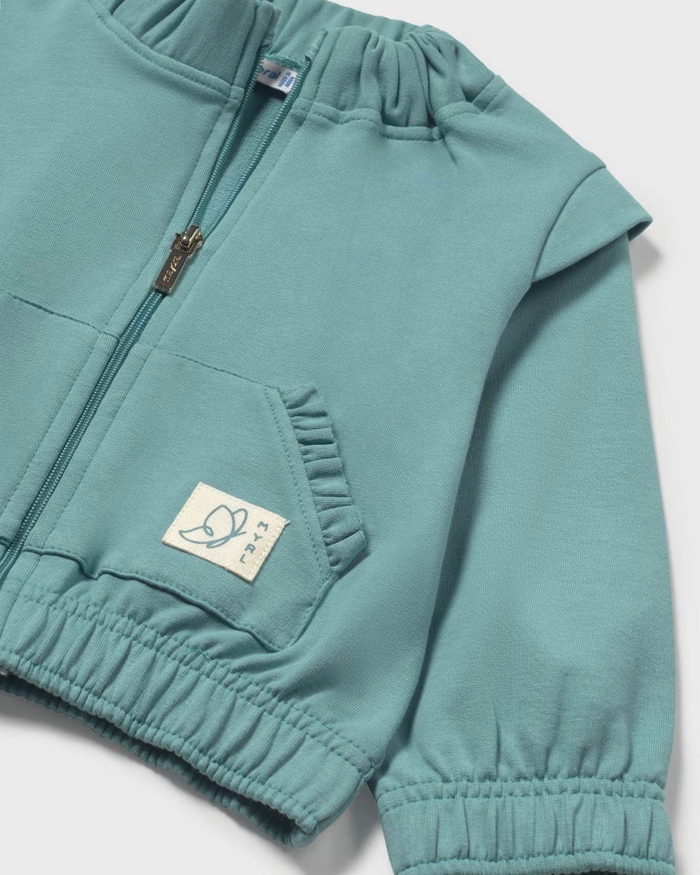 Felpa cerniera cotone garzato neonata Mayoral smeraldo Mayoral 6 Mesi 68cm