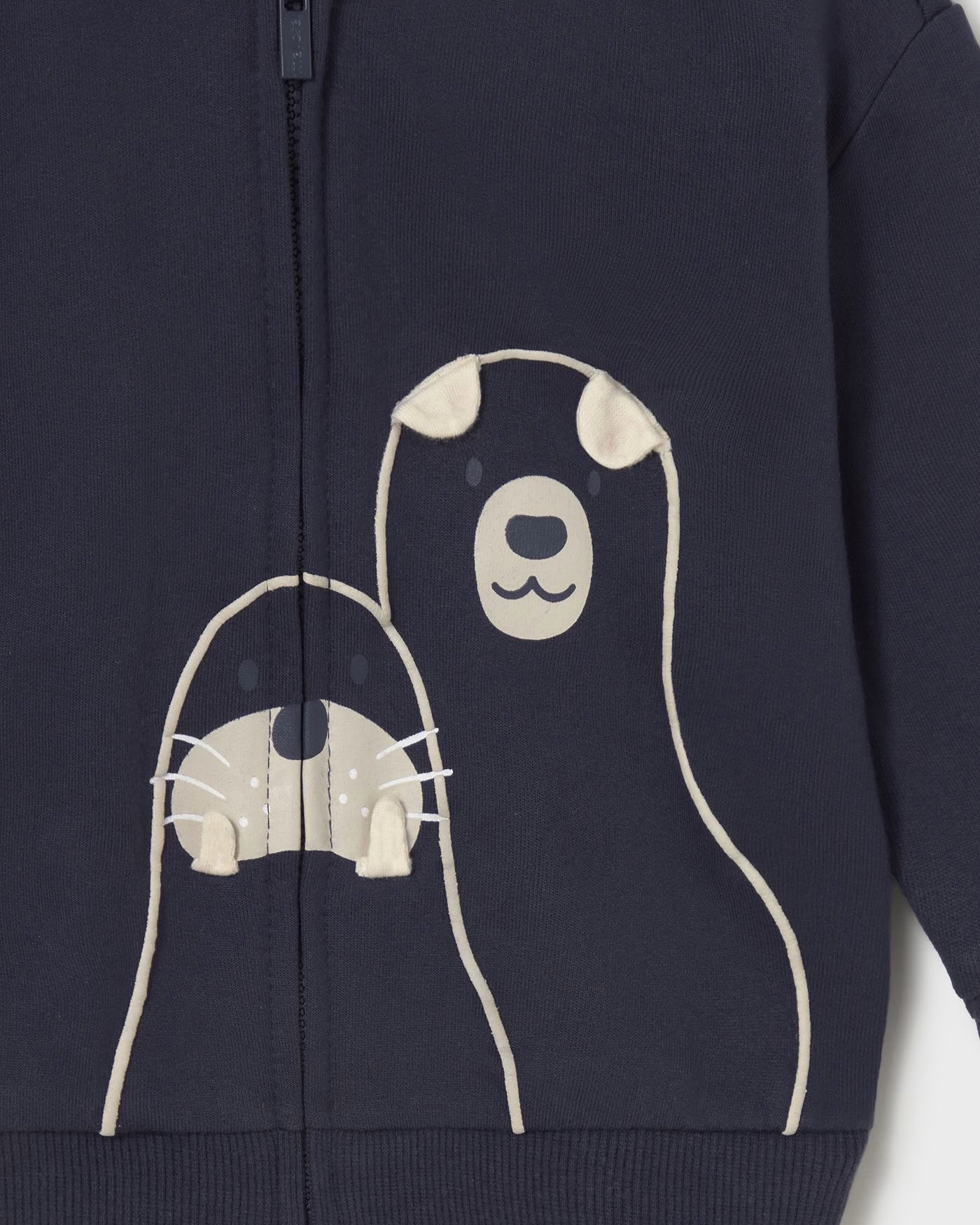 Felpa cerniera neonato Mayoral tricheco blu notte Mayoral 6 Mesi 68cm