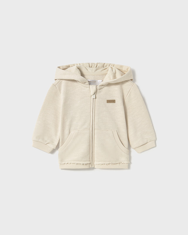 Felpa cerniera orecchie neonati Mayoral Newborn beige Mayoral Cecio