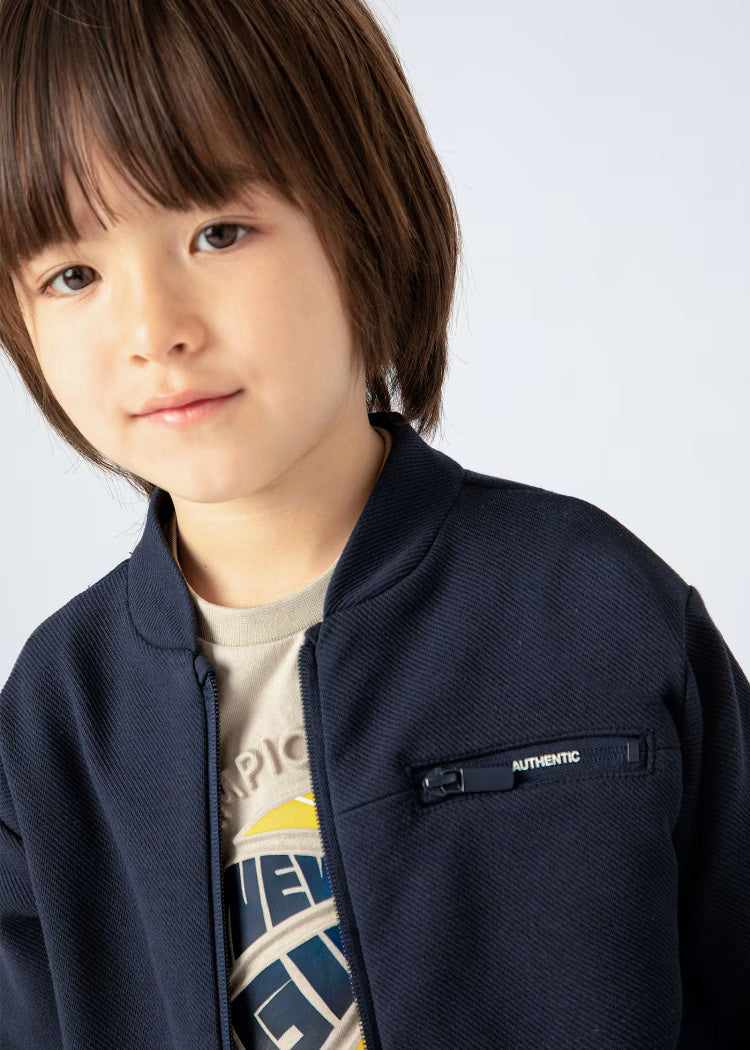 Felpa con cerniera bambino Mayoral blu navy Mayoral Blu