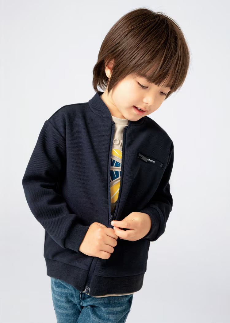 Felpa con cerniera bambino Mayoral blu navy Mayoral Blu