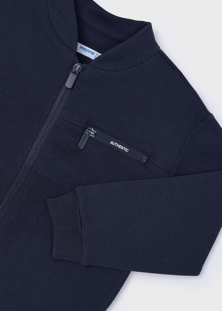 Felpa con cerniera bambino Mayoral blu navy Mayoral Blu