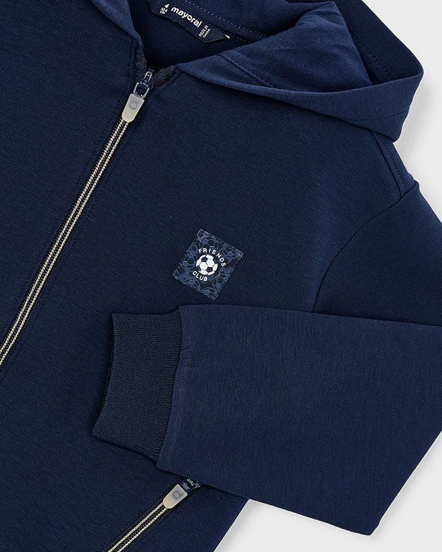 Felpa bambino Mayoral cerniera blu marino logo football Mayoral 2 Anni 92cm