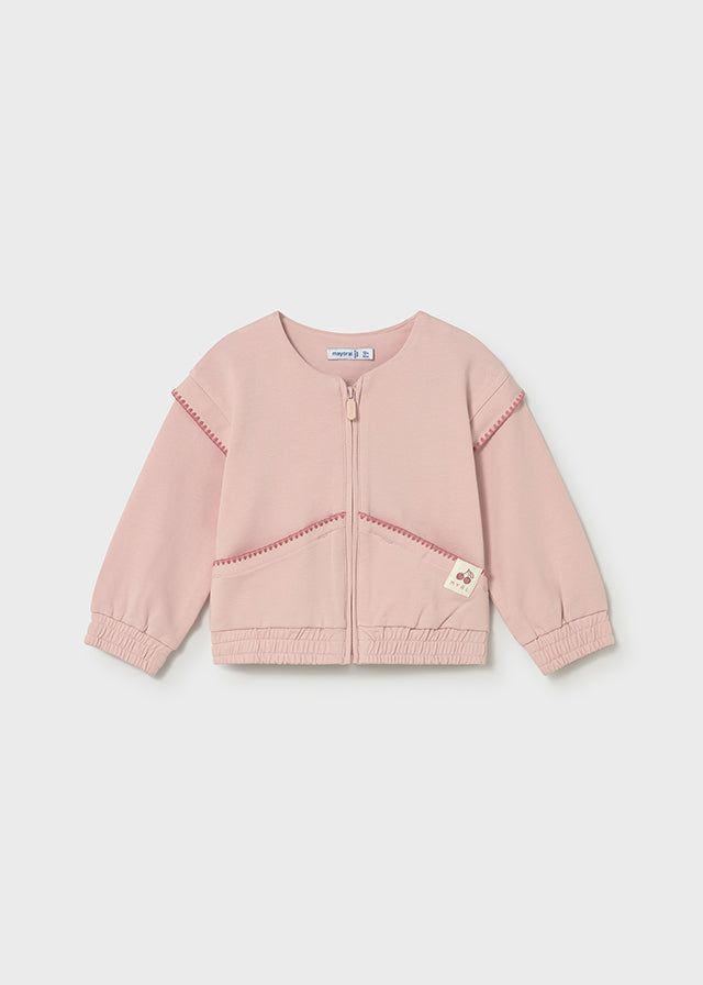 Felpa neonata Mayoral con cerniera rosa peonia Mayoral 6 Mesi 68cm