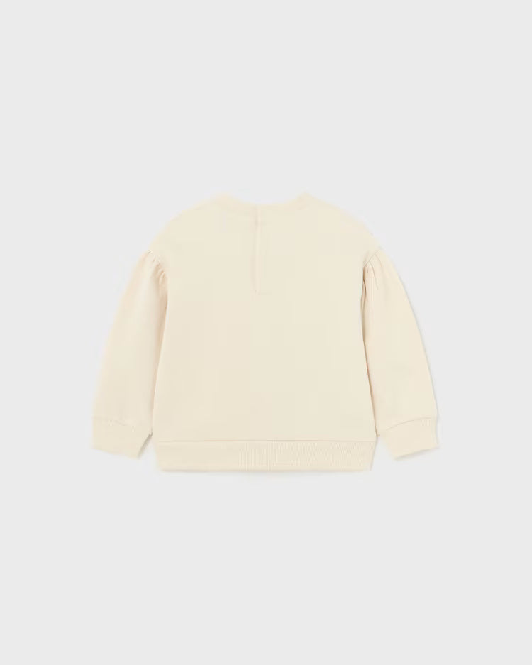 Felpa pullover ricamo floreale neonata Mayoral Mandorla Mayoral Mandorla