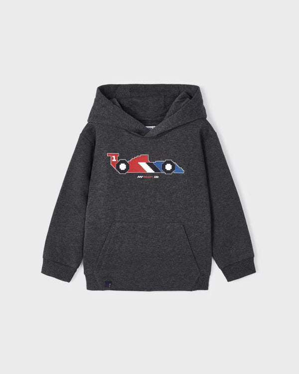 Felpa grigia bambino Mayoral applicazione formula 1 - ErreGiModaBimbo