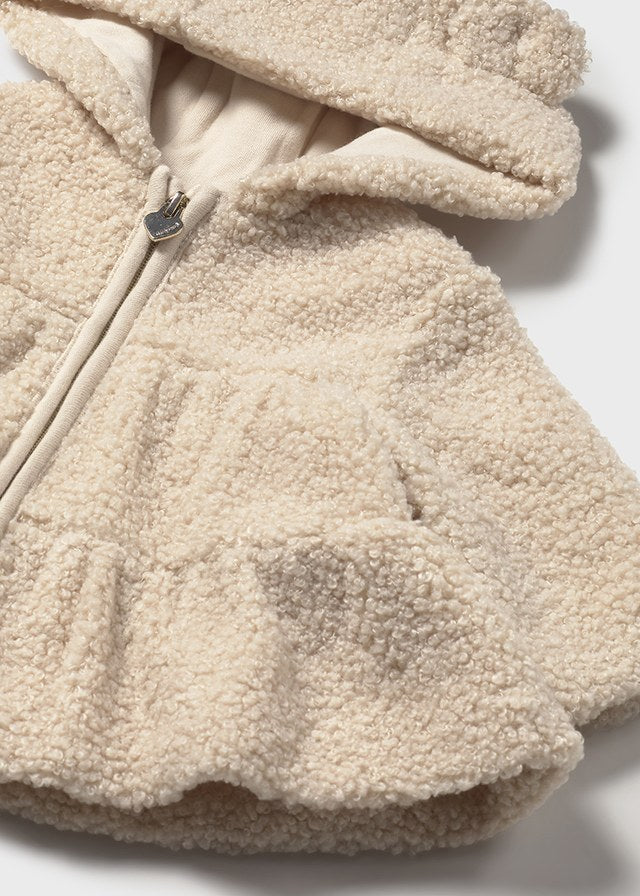 Felpa pellicciotto cerniera neonata Mayoral Newborn beige chiaro Mayoral 0-1 Mesi 55cm