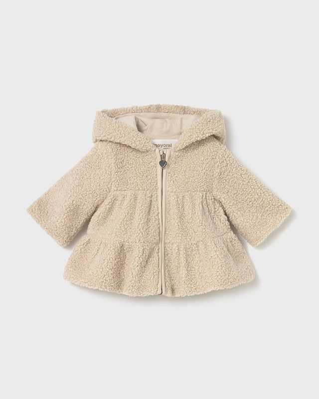 Felpa pellicciotto cerniera neonata Mayoral Newborn beige chiaro Mayoral 0-1 Mesi 55cm