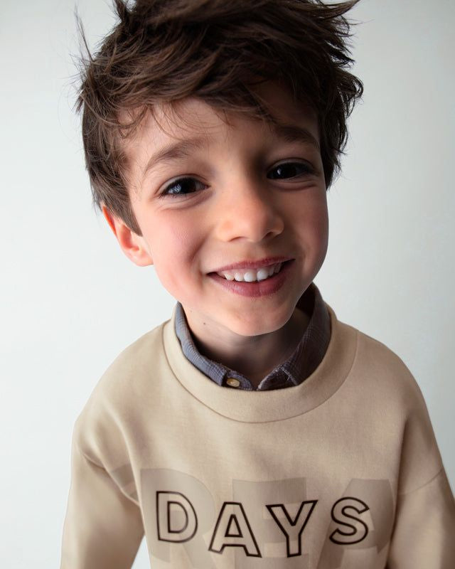 Felpa pullover bambino Mayoral Felpa great days beige Mayoral 2 Anni 92cm