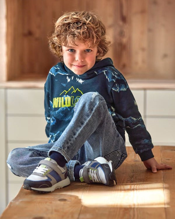 Felpa Pullover blu bambino Mayoral "WILDLAND" - ErreGiModaBimbo