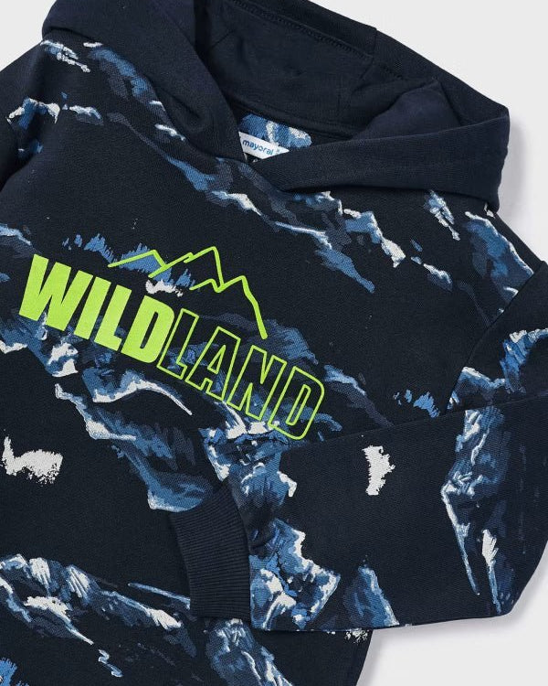 Felpa Pullover blu bambino Mayoral "WILDLAND" - ErreGiModaBimbo
