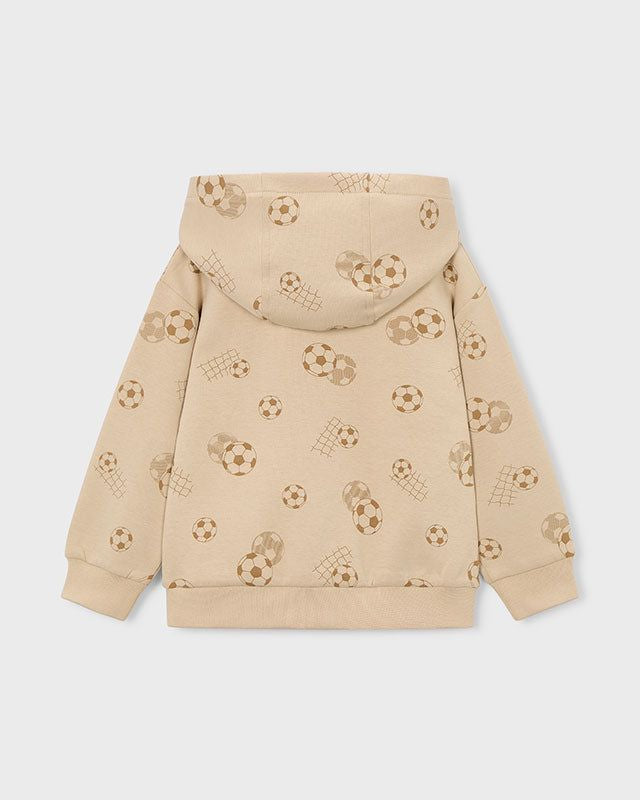 Felpa pullover bambino beige con palloni da calcio Mayoral 2 Anni 92cm