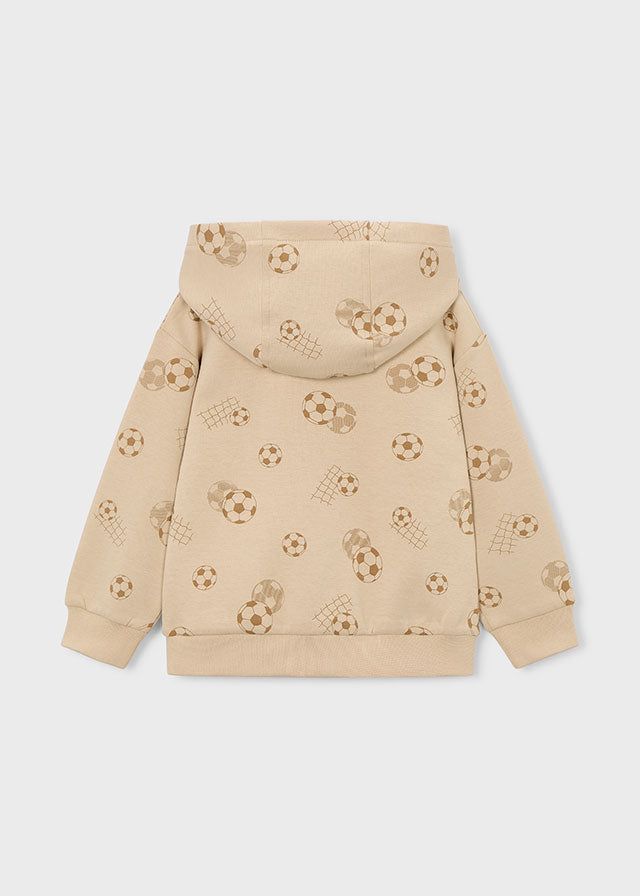 Felpa pullover bambino beige con palloni da calcio Mayoral 2 Anni 92cm