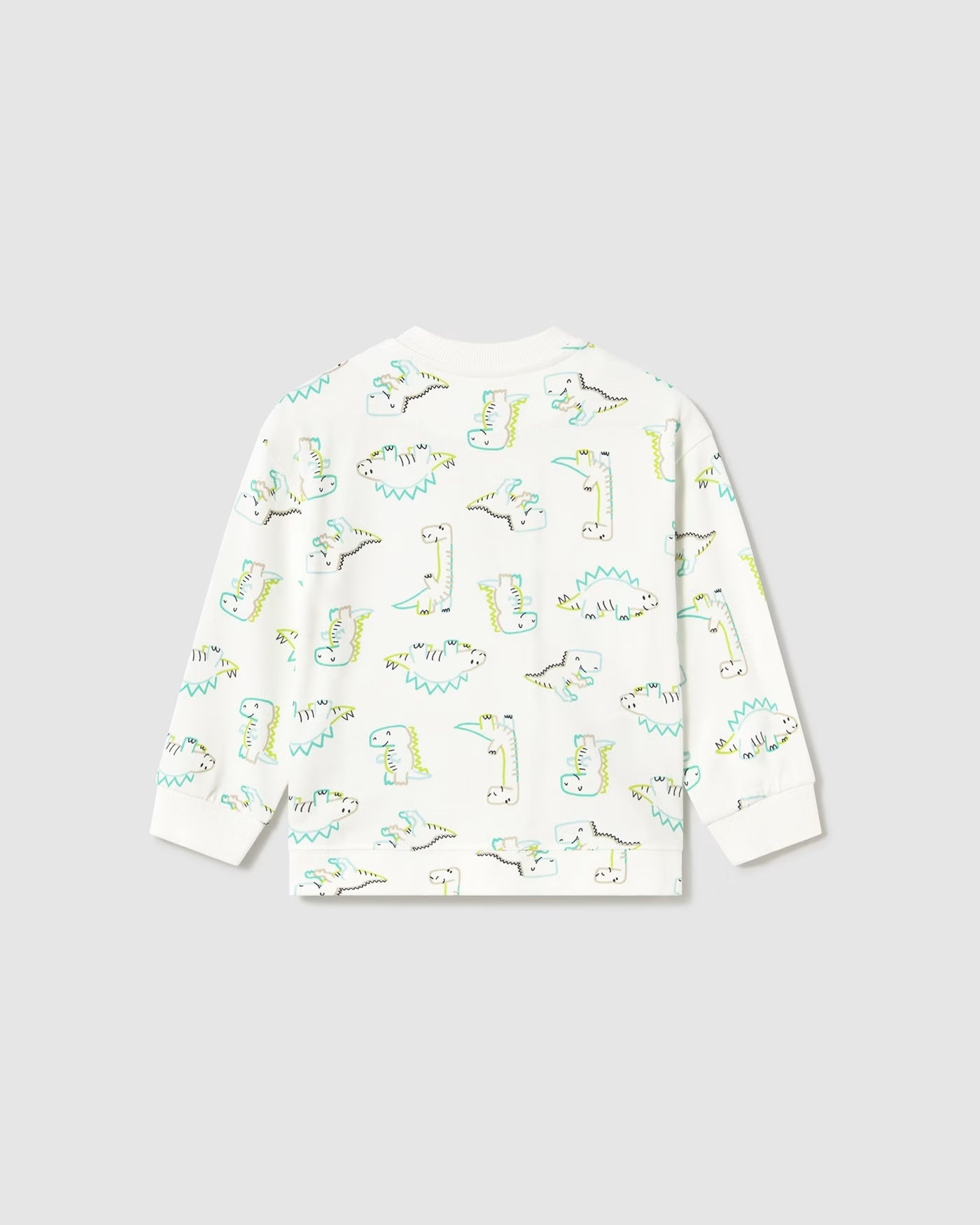 Felpa pullover cotone garzato neonato Mayoral panna stampa dinosauri Mayoral Panna