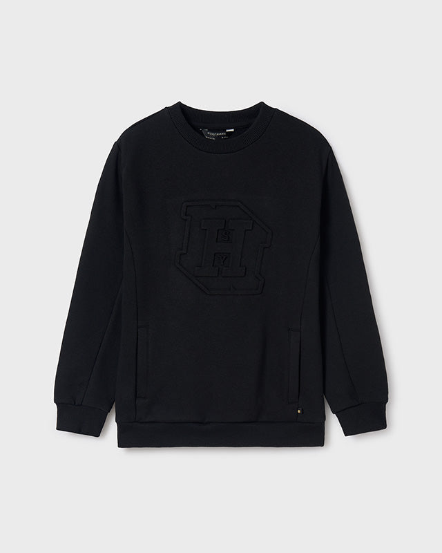 Felpa ragazzo Mayoral H bassorilievo nera Mayoral Nero