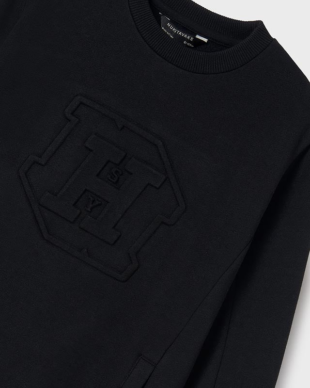 Felpa ragazzo Mayoral H bassorilievo nera Mayoral Nero