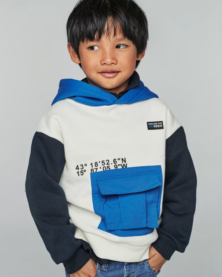 Felpa tasca bambino Mayoral blu elettrico Mayoral Blu