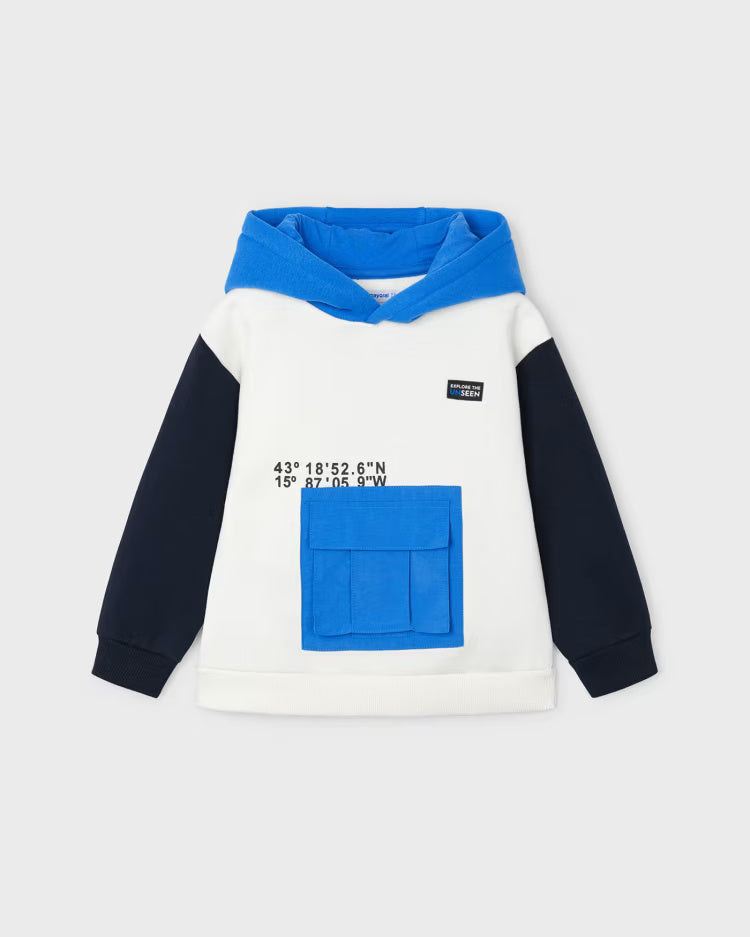 Felpa tasca bambino Mayoral blu elettrico Mayoral Blu