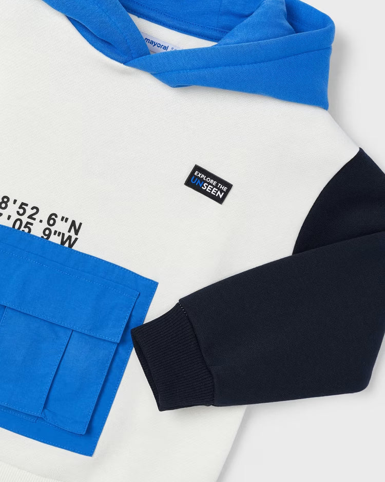 Felpa tasca bambino Mayoral blu elettrico Mayoral Blu