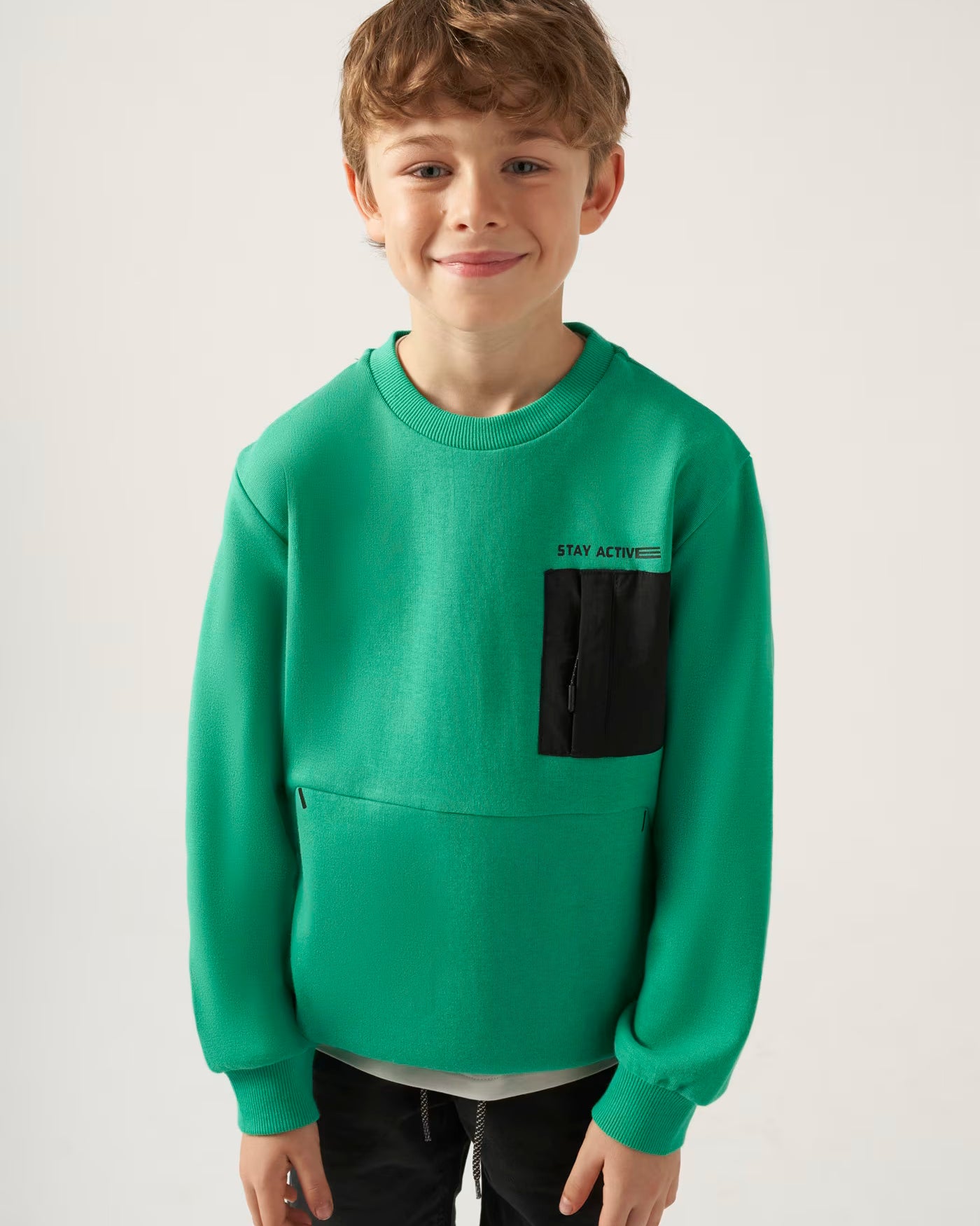 Pullover felpa taschino ragazzo Mayoral verde clorofilla Mayoral Verde