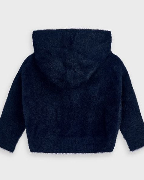 Felpa zip bambina Mayoral morbida tinta unita blu - ErreGiModaBimbo