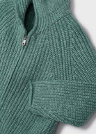 Felpa zip bambina Mayoral tricot verde - ErreGiModaBimbo